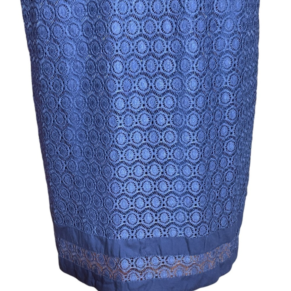 Isaac Mizrahi Women’s Blue V Cut Neck Short Sleeve Knee Length Dress Size 1X - Picture 7 of 10